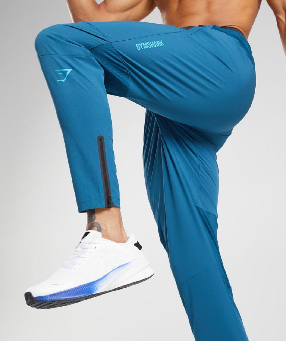 Gymshark Hibrid Woven Muške Jogger Hlače Plave | HR 2966MQZ